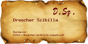 Drescher Szibilla névjegykártya